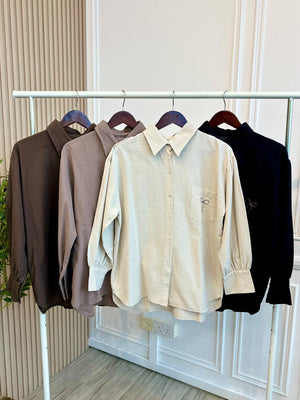 Irina Ribbon Linen Blouse