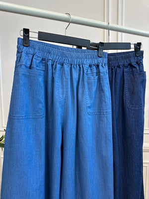 Fray Denim Pants