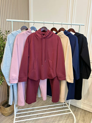 Sweater Hoodie Pant Set