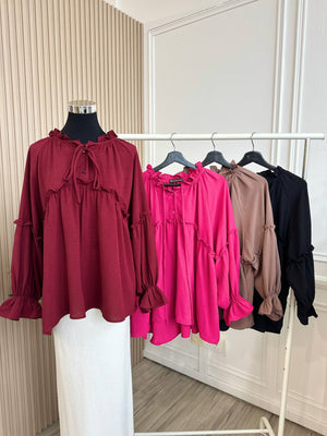 Ruffle Flowy Top - (NLB Own Manufactured)
