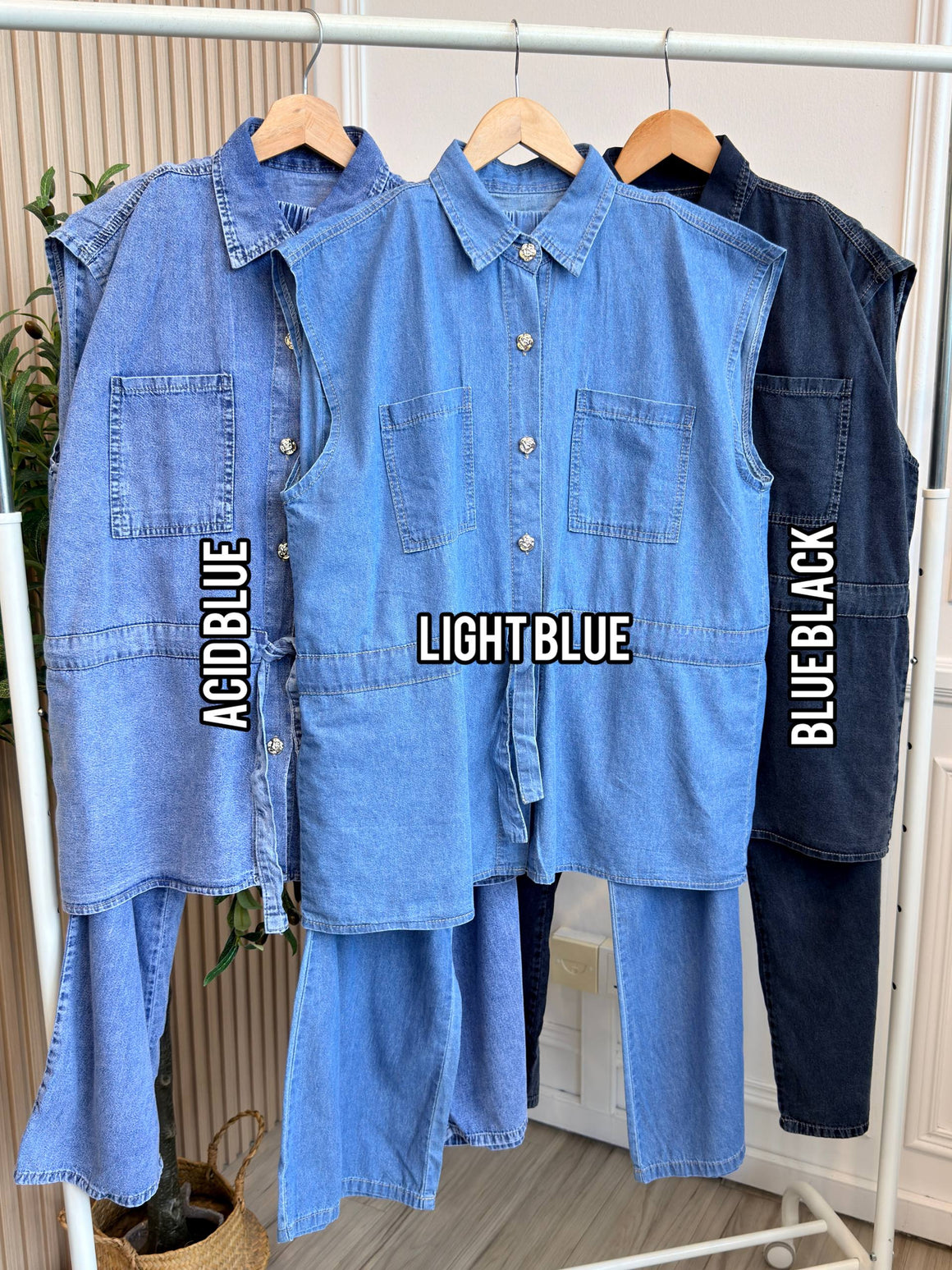 Drawstring Vest Pant Set