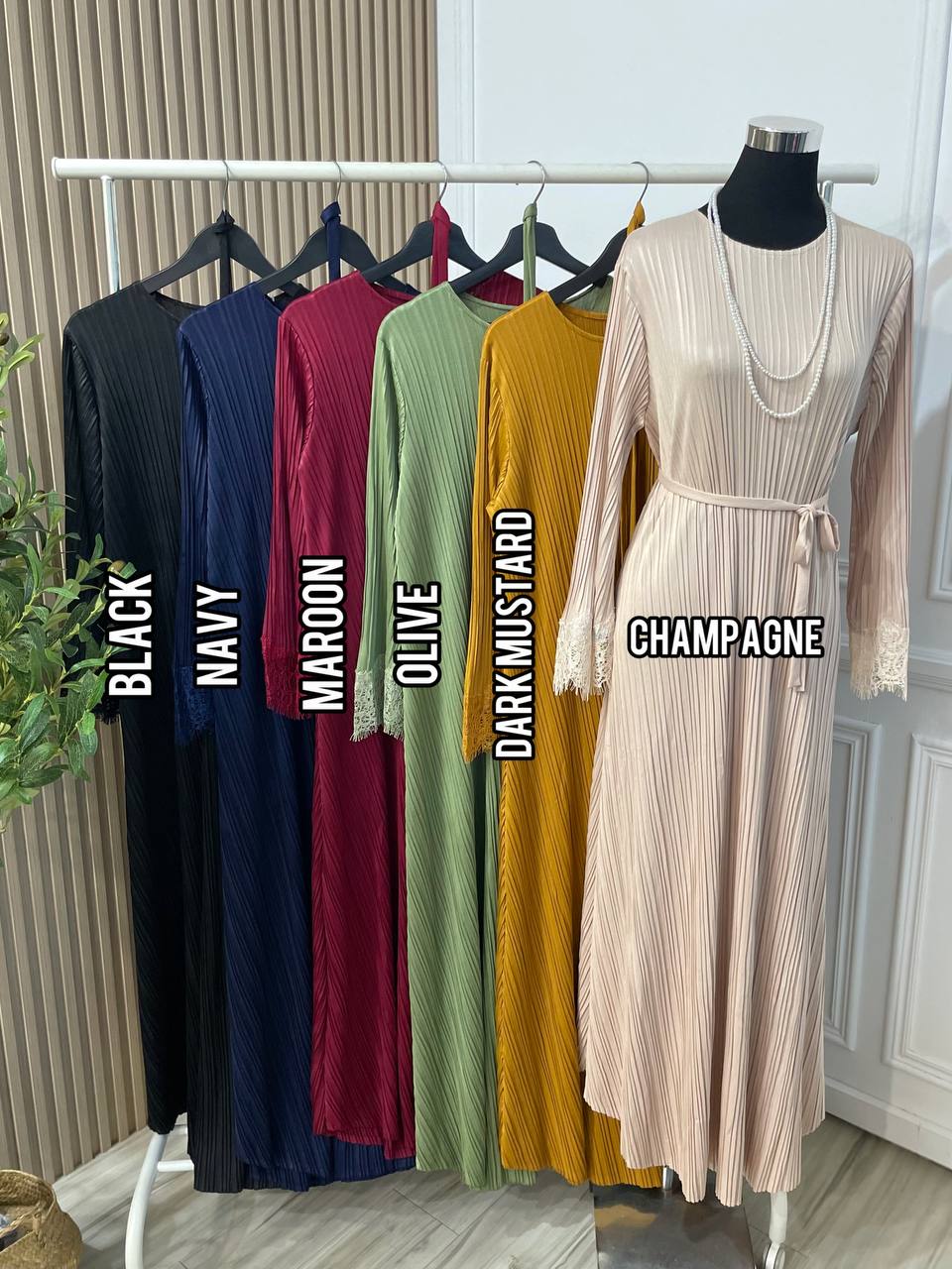 Eid25- Lutfiah Pleated Abaya