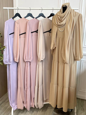 Risa Tiered Dress With Shawl (NLB Own Manufactured)