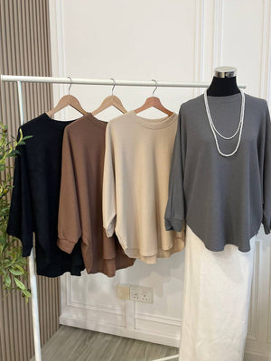 Abby Batwing Waffle Top