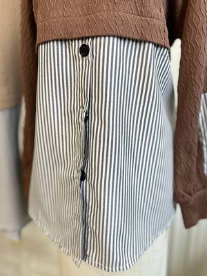 Elena Knit Stripe Top