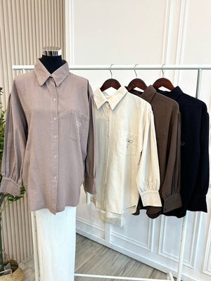 Irina Ribbon Linen Blouse