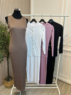 Grace Sleeveless Dress with Cardi