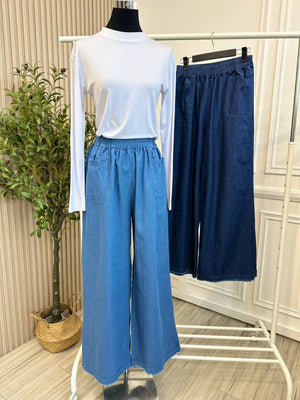 Fray Denim Pants