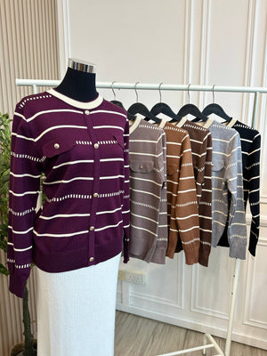 Ariana Stripe Knit Top
