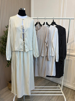 Harlow Stripe Top Skirt Set