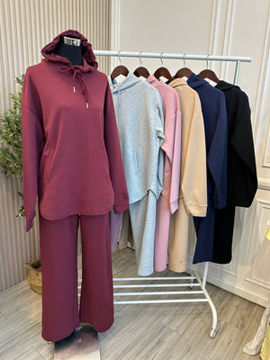 Sweater Hoodie Pant Set