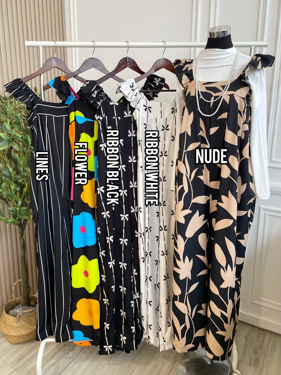 Printed Frill Jumpsuit