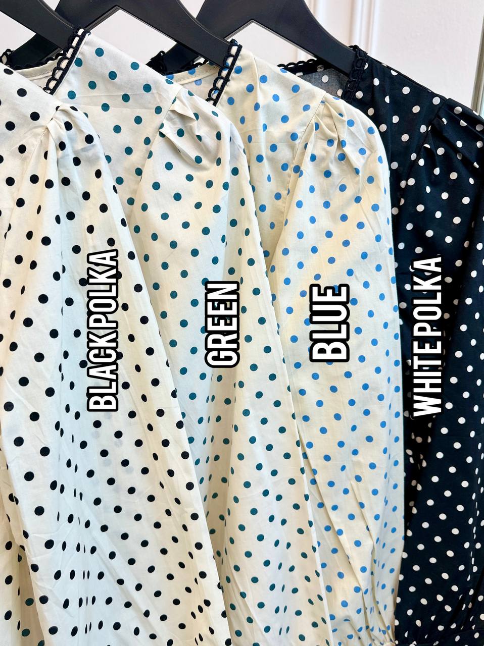 Polka Peplum Top