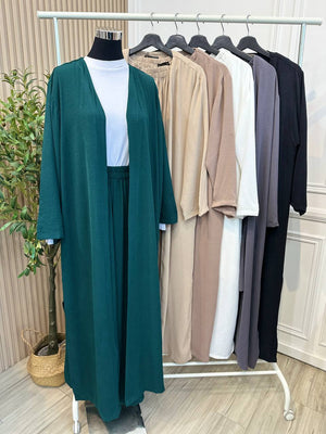 Long Cardi With Pants Set