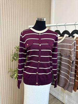 Ariana Stripe Knit Top