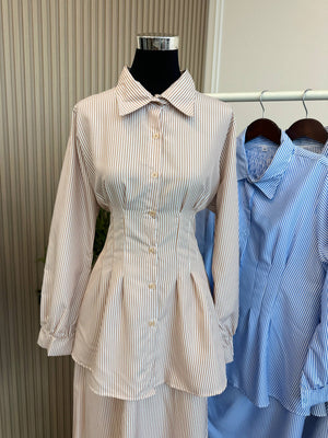 Shaila Stripe Skirt Set