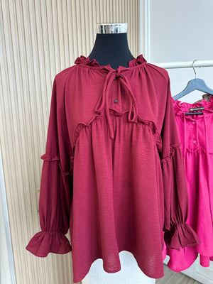 Ruffle Flowy Top - (NLB Own Manufactured)