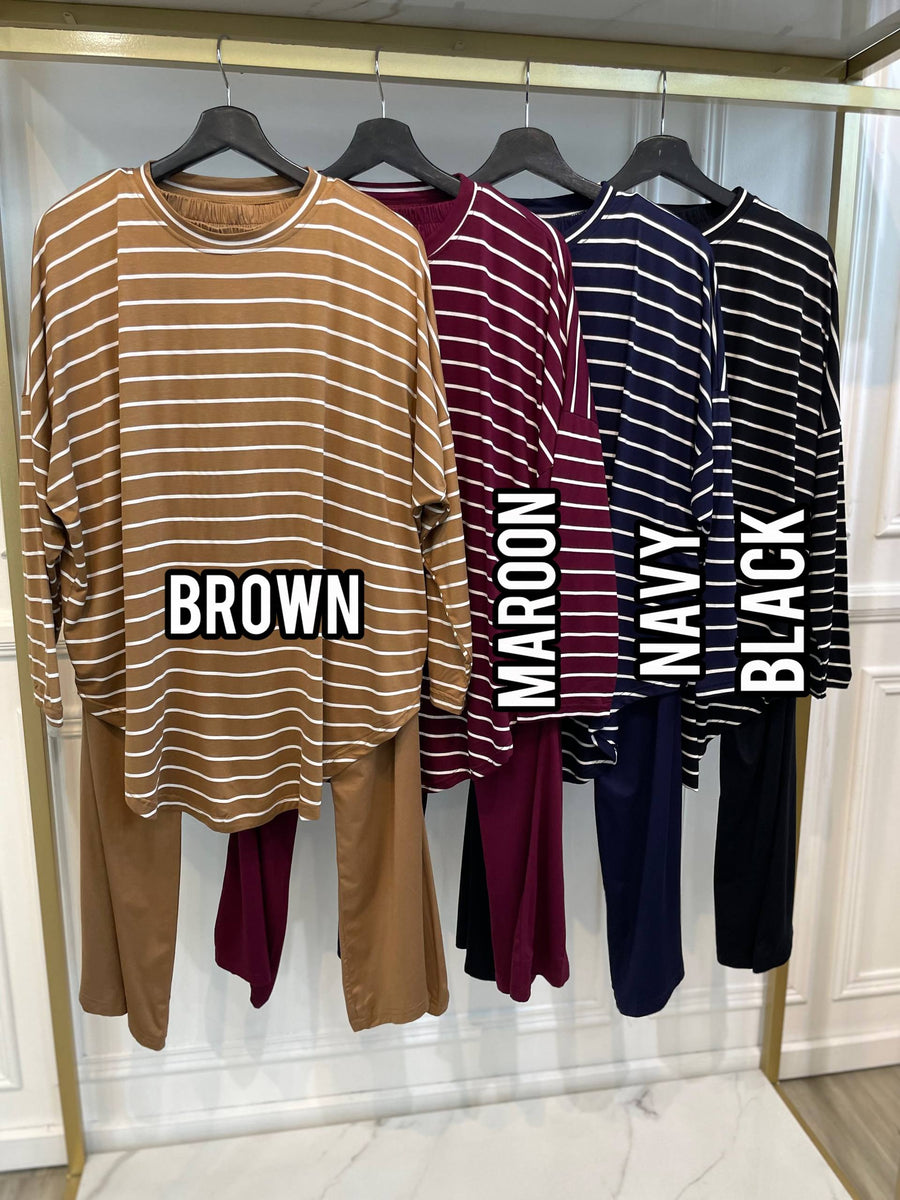 Oversize Stripe Pant Set