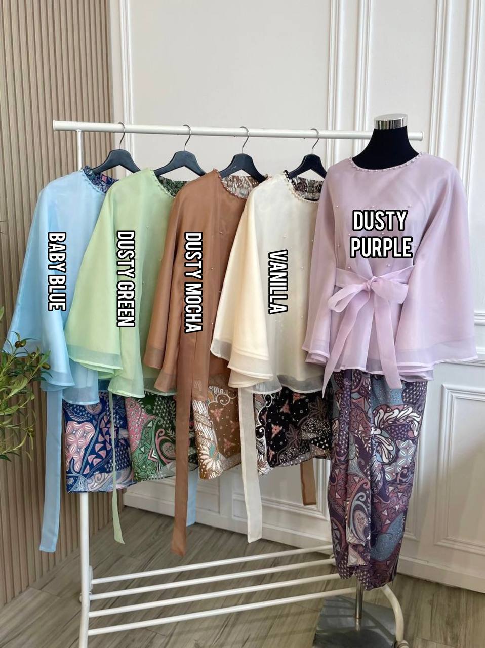 Fyna Organza Top Batik Set