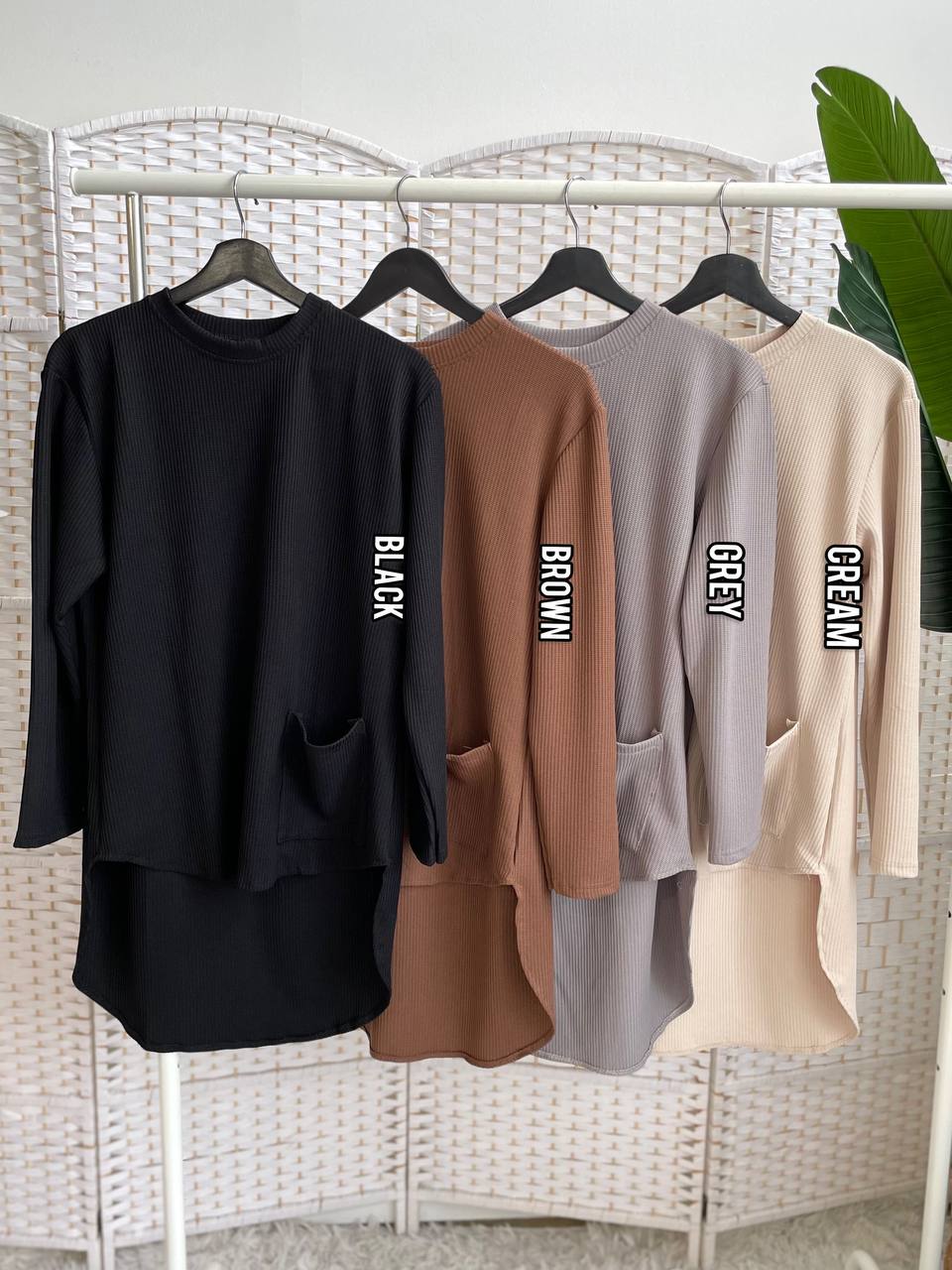 Rhea Hi-lo Top (Waffle)