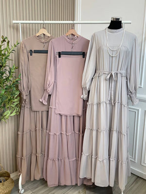 Aluna Tiered Dress Set (comes with bawal)