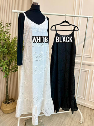 Tiara Eyelet Ruffle Dress