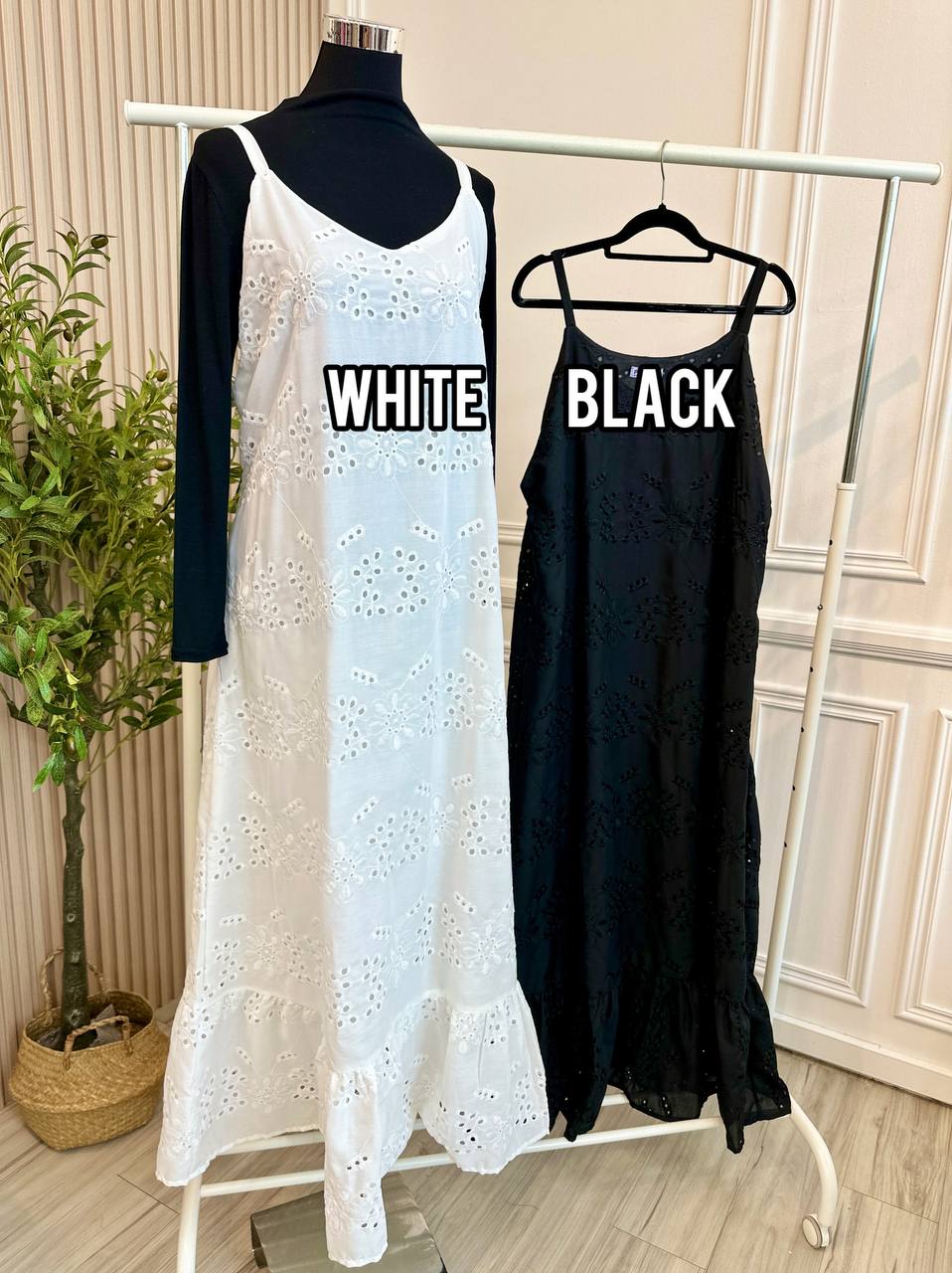 Tiara Eyelet Ruffle Dress