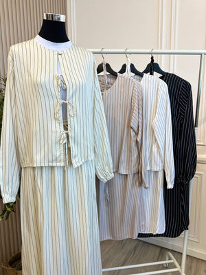 Harlow Stripe Top Skirt Set