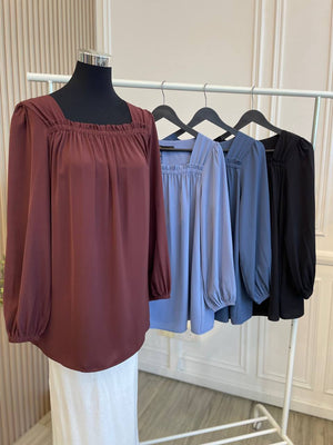 Gathered Flowy Top - (NLB Own Manufactured)