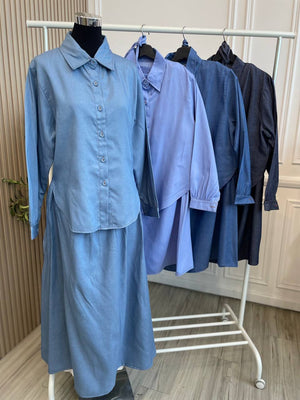 Sheena Denim Skirt Set