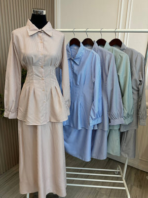 Shaila Stripe Skirt Set