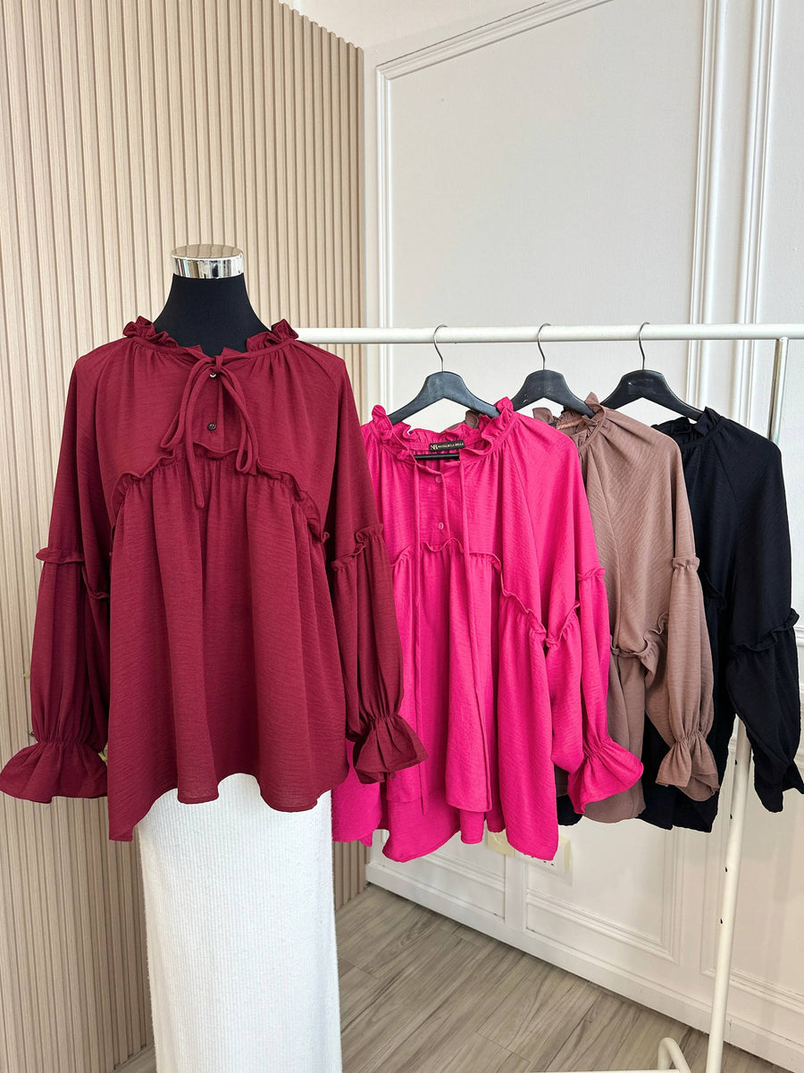 Ruffle Flowy Top - (NLB Own Manufactured)