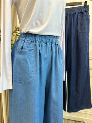 Fray Denim Pants