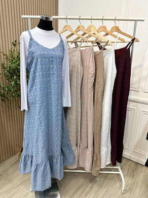Nelly Eyelet Ruffle Dress
