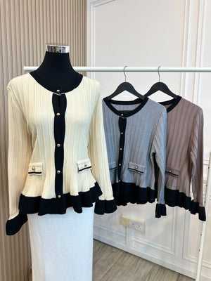Button Ruffle Top