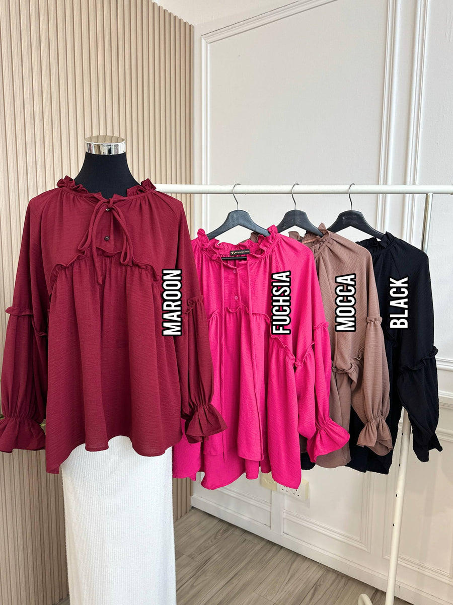 Ruffle Flowy Top - (NLB Own Manufactured)