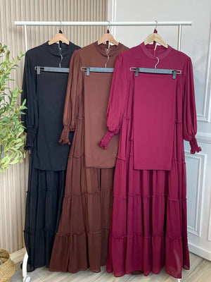 Aluna Tiered Dress Set (comes with bawal)
