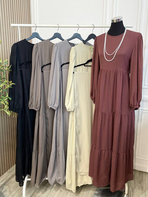 Risa Tiered Dress With Shawl (NLB Own Manufactured)
