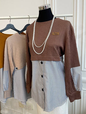 Elena Knit Stripe Top