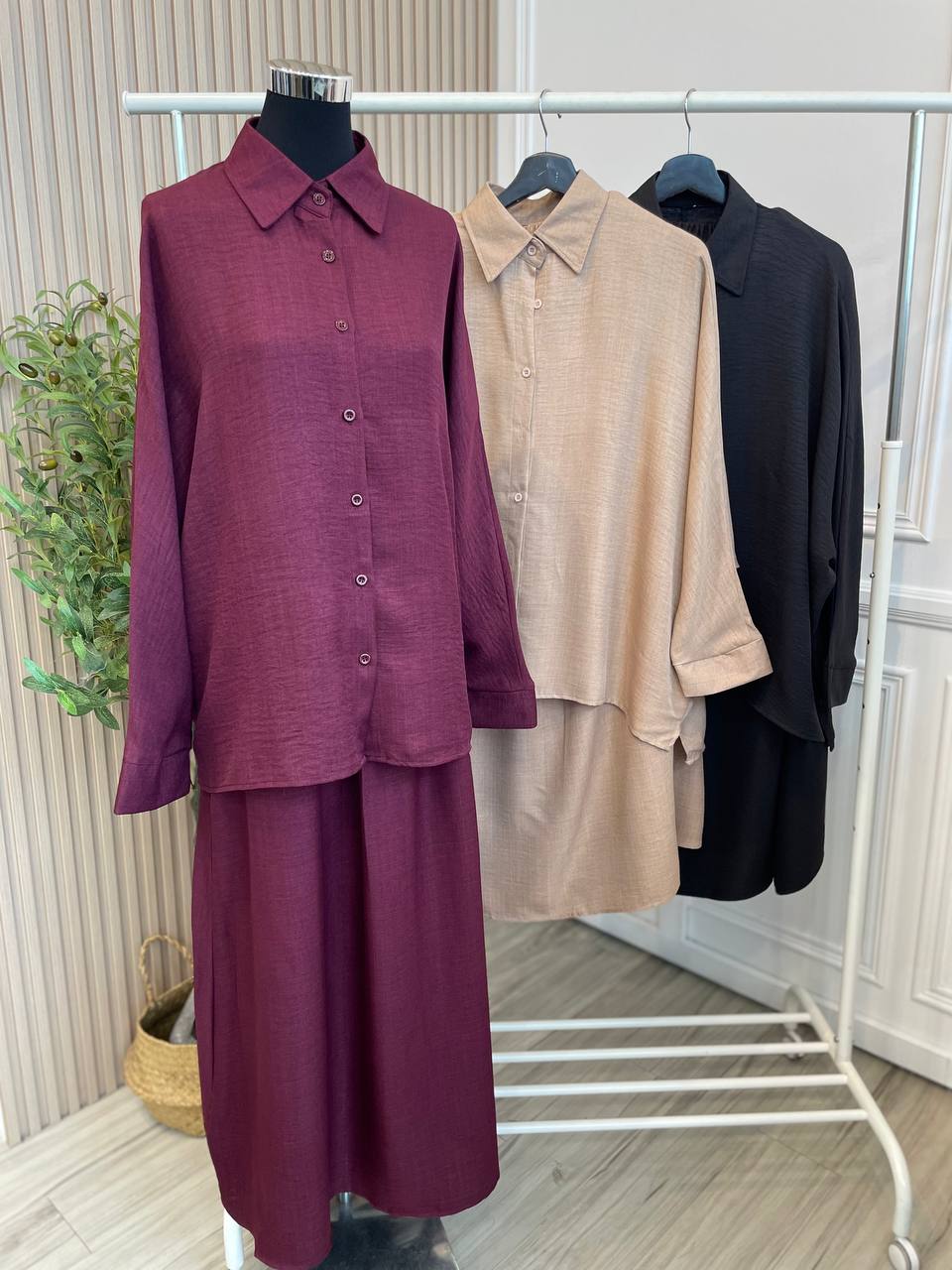 Auni Batwing Skirt Set