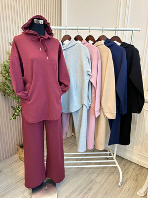 Sweater Hoodie Pant Set