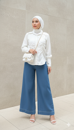 Ruched Tie-Back Blouse