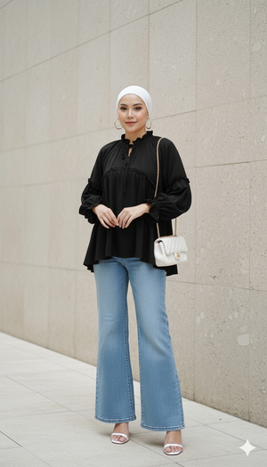 Ruffle Flowy Top - (NLB Own Manufactured)