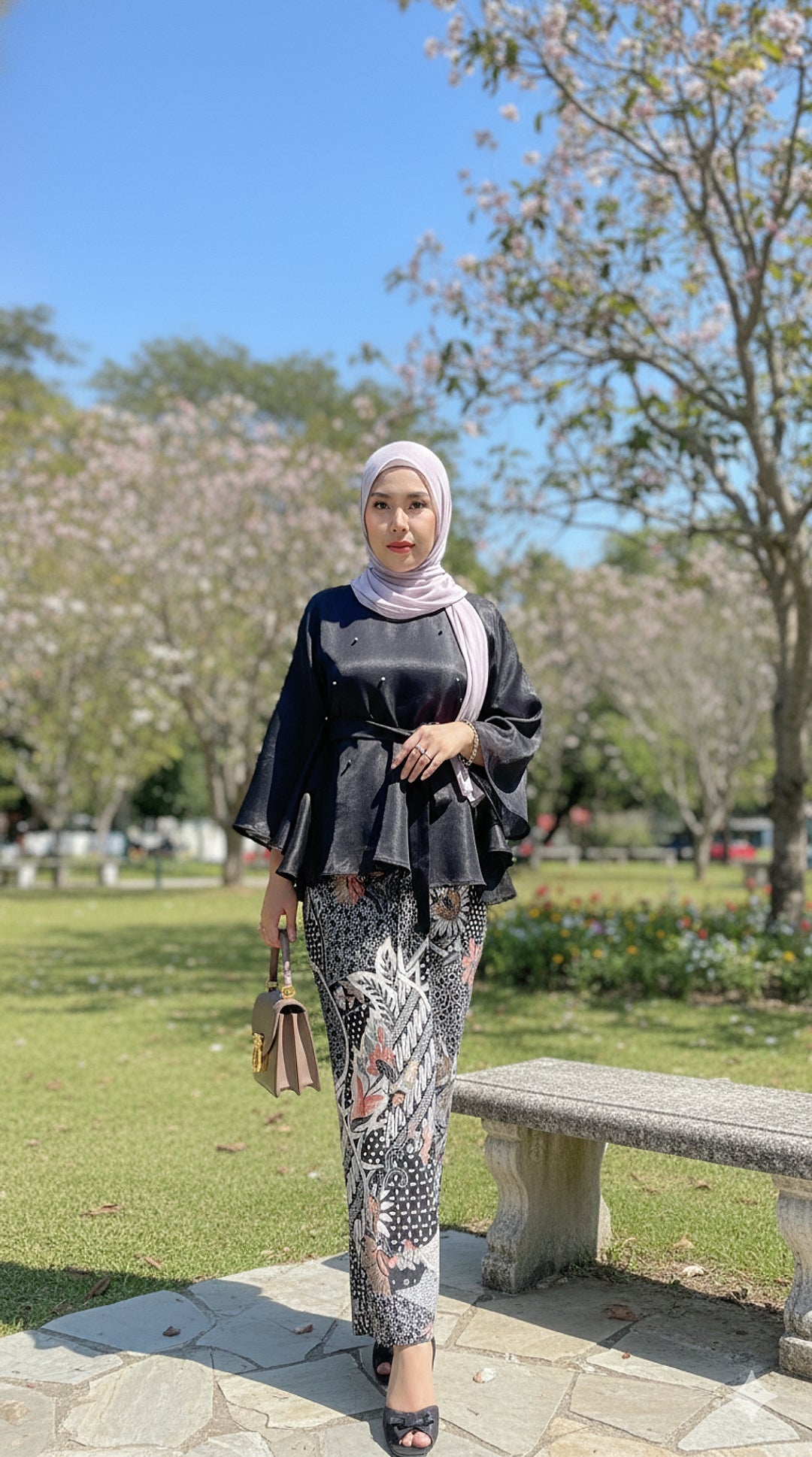 Fyna Organza Top Batik Set