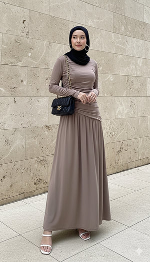 [Back Order] - Aria Ruched Dress (NLB Own Manufactured) - Item arriving on 14th October