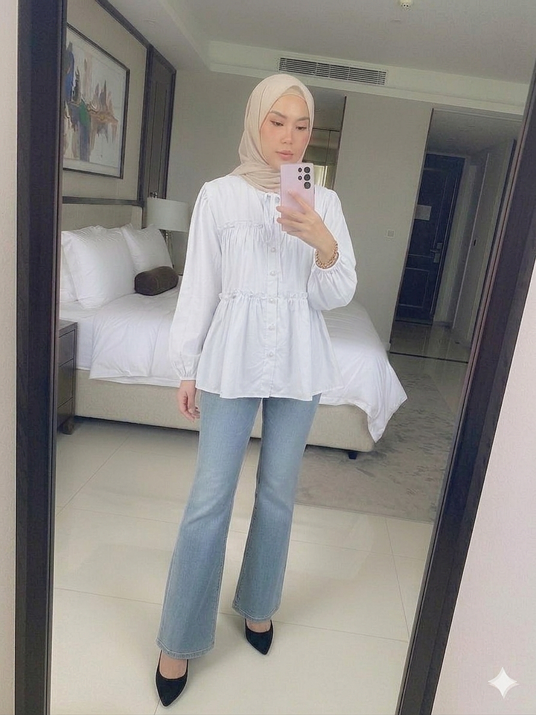 Ruffle Babydoll Blouse