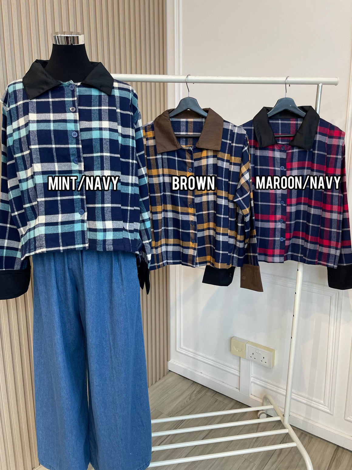 Boxy Flanel Blouse