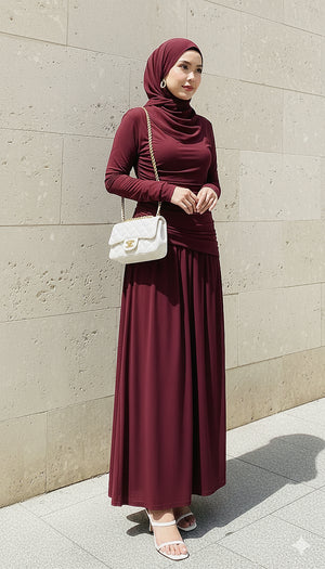 [Back Order] - Aria Ruched Dress (NLB Own Manufactured) - Item arriving on 14th October