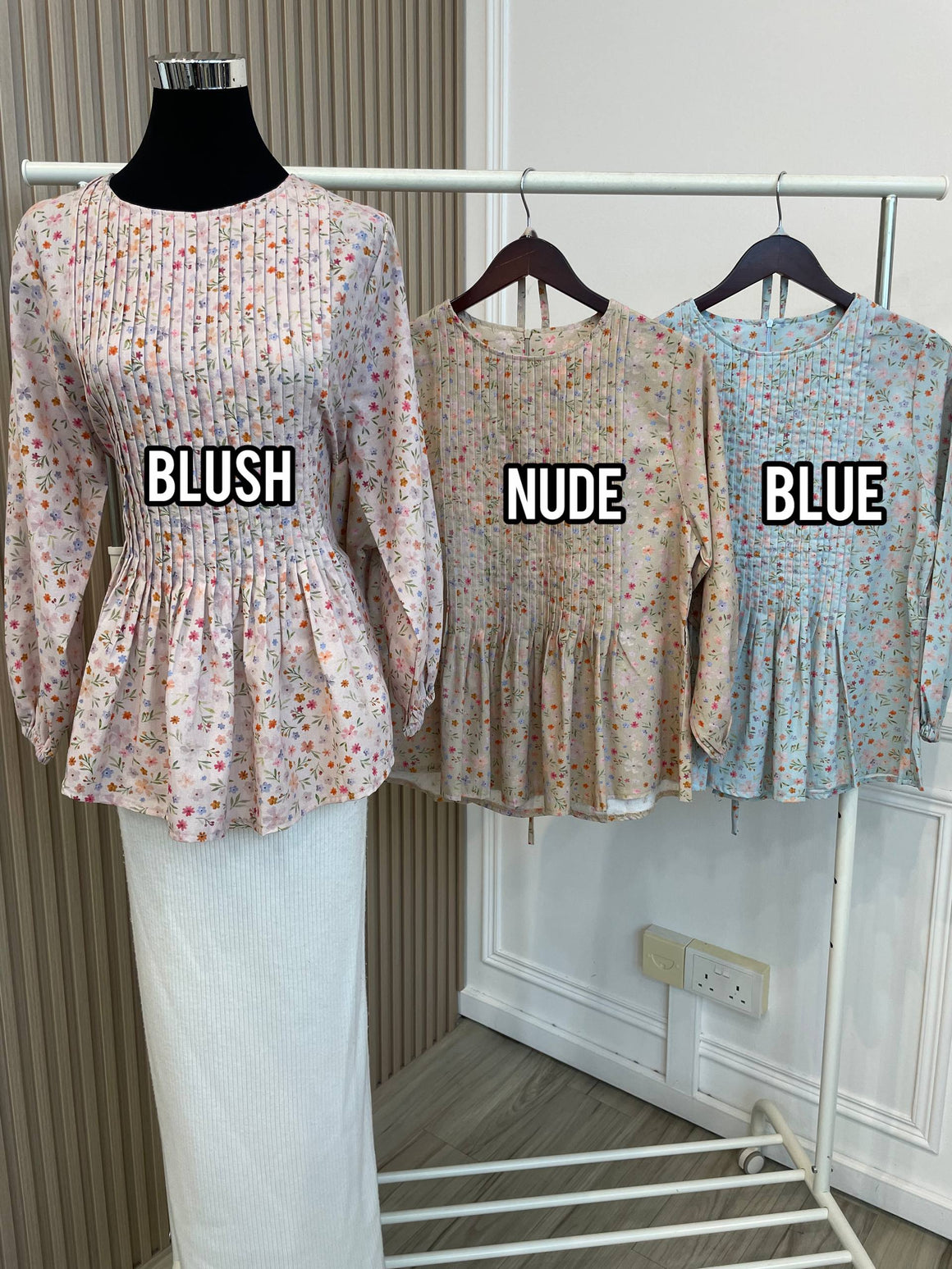 Noreen Front Pleats Top