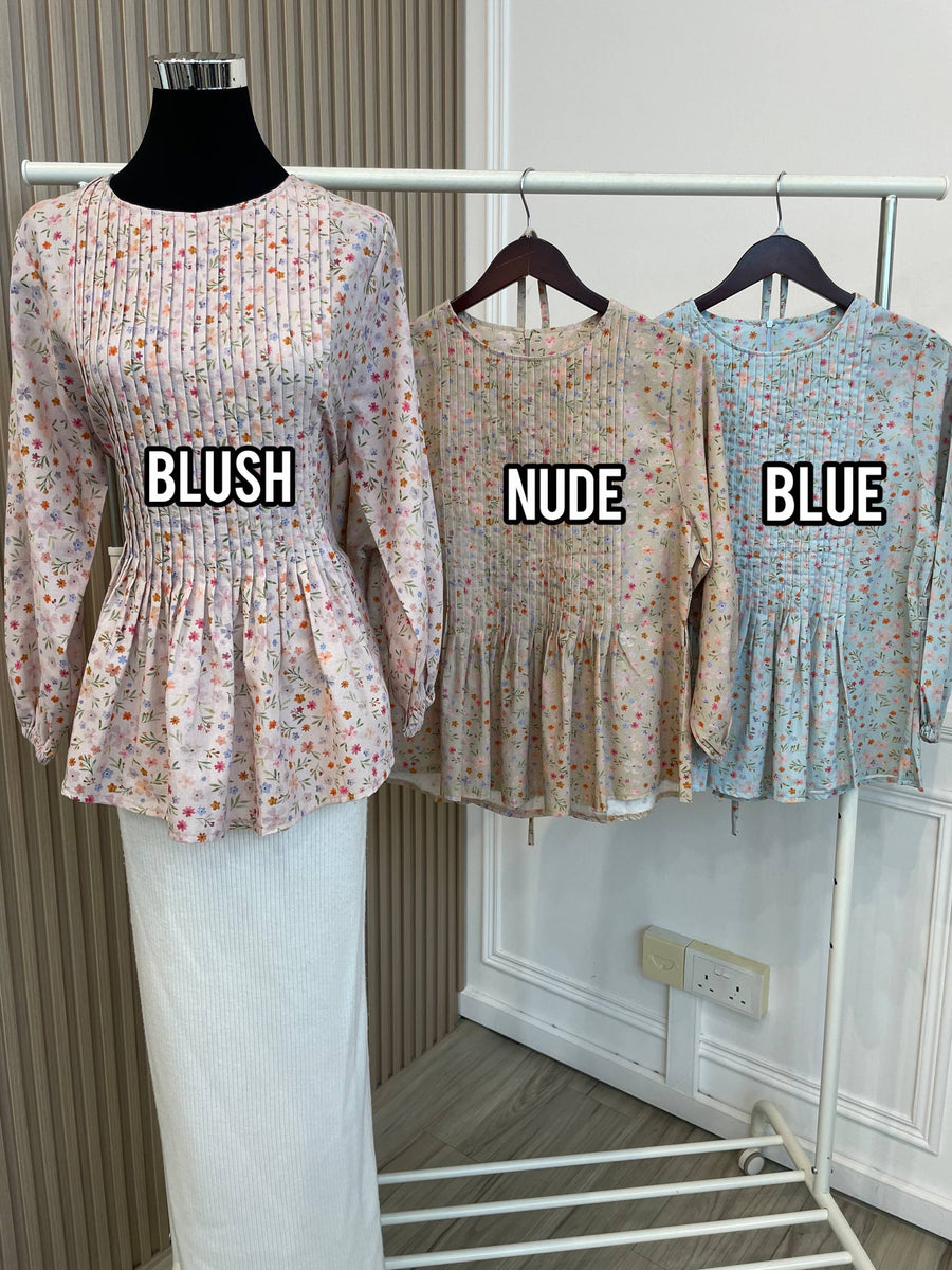 Noreen Front Pleats Top